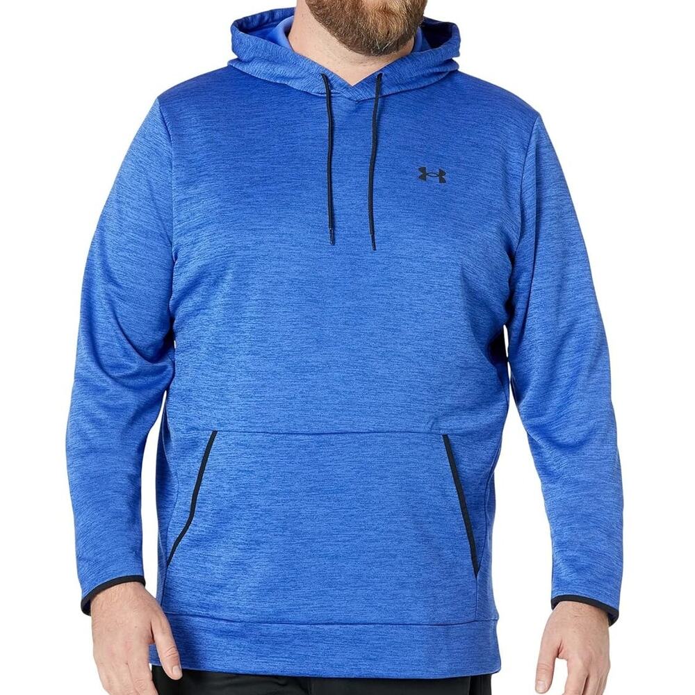Under Armour Armour Fleece Twist Hoodie Men's 3XL Tall Blue Pullover Kangaroo